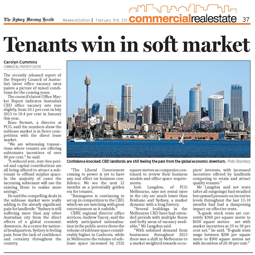 corporate real estate Sydney Melbourne Brisbane lease incentives
